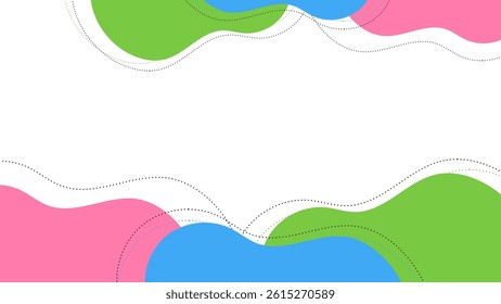 Abstract fluid and dot elements on white background. 
Flowing shapes banners.