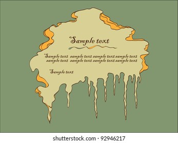 Abstract fluid drawn decorative element for your text