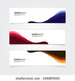 Abstract fluid geometric banner web template. Color gradient shape. Blue, Pink, Yellow banner.