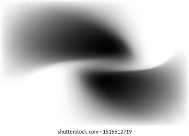 abstract of fluid ghost like motion of black and white color over white background used for wallpaper, presentation slide 