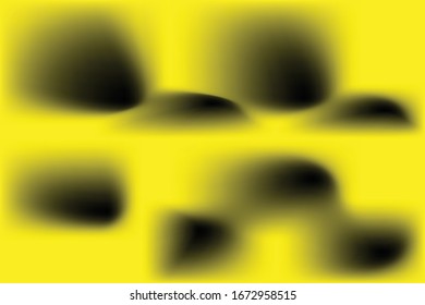 abstract of fluid ghost like movement of black color over yellow background used for wallpaper, presentation slide  adds beauty to the frame