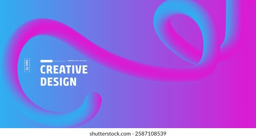 Abstract Fluid Gradient Background, Creative Vector Design Template