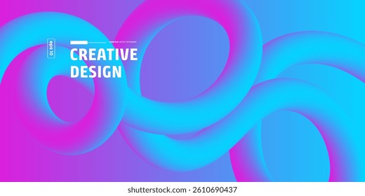 Abstract Fluid Gradient Background Creative Design Swirls