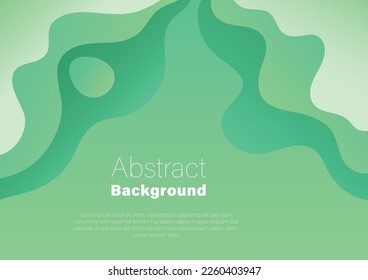 Abstract fluid gradient background, green gradient color, multi layer vector background illustration template for website, banner, poster, backdrop