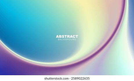 Abstract Fluid Gradient Background with Soft Wavy Light - Modern Digital Art for decorative Design vector illustration