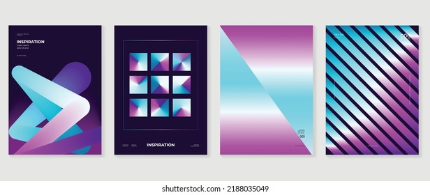 Abstract fluid gradient background vector. Minimalist style cover template with shapes, colorful and vibrant color. Modern wallpaper design perfect for social media, idol poster, photo frame.