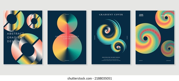 Abstract fluid gradient background vector. Minimalist style cover template with shapes, colorful and vibrant color. Modern wallpaper design perfect for social media, idol poster, photo frame.