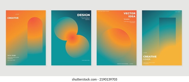 Abstract fluid gradient background vector. Minimalist style cover template with shapes, colorful and vibrant color. Modern wallpaper design perfect for social media, idol poster, photo frame.