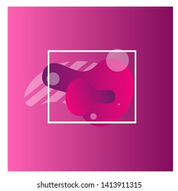 Abstract Fluid Gradient Badge Geometric Background. Vector Modern Background.