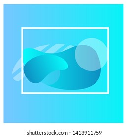Abstract Fluid Gradient Badge Geometric Background. Vector Modern Background.