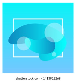 Abstract Fluid Gradient Badge Geometric Background. Vector Modern Background.