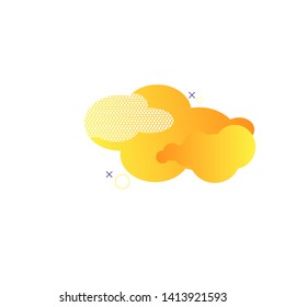 Abstract Fluid Gradient Badge Geometric Background. Vector Modern Background.