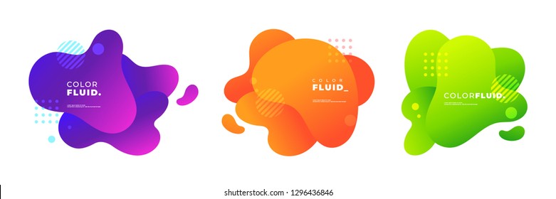 Abstract Fluid Gradient Badge Template, Geometric Background, Vector Illustration, Modern Background.