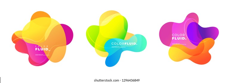 Abstract Fluid Gradient Badge Template, Geometric Background, Vector Illustration, Modern Background.