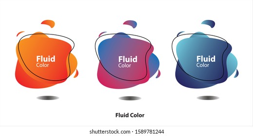 Abstract Fluid Gradient Badge Template, Geometric Background, Vector Illustration, Modern Background.