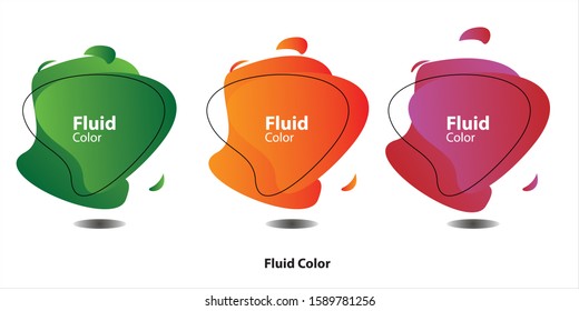 Abstract Fluid Gradient Badge Template, Geometric Background, Vector Illustration, Modern Background.