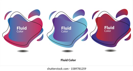 Abstract Fluid Gradient Badge Template, Geometric Background, Vector Illustration, Modern Background.