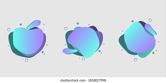 Abstract Fluid Gradient Badge Template, Geometric Background, Vector Illustration, Modern Background.