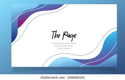 diseño de vectores de fondo de color de gradiente de fluido abstracto para el fondo web de la página de aterrizaje