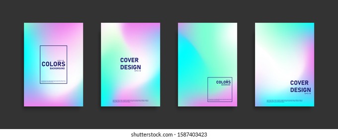 Abstract fluid gradient cover design. Smooth colorful backgrounds.