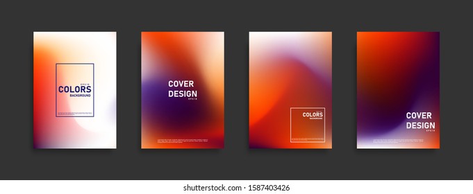 Abstract fluid gradient cover design. Smooth colorful backgrounds.