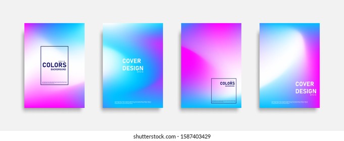 Abstract fluid gradient cover design. Smooth colorful backgrounds.