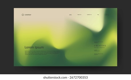 Projeto de gradiente de fluido abstrato da página de aterrissagem.