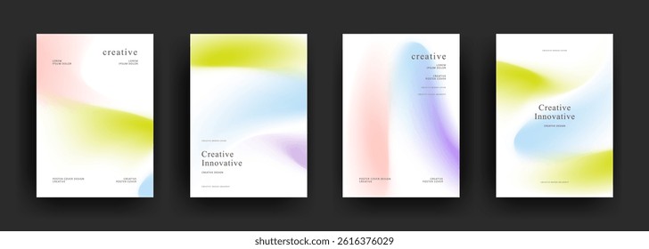 Abstract fluid gradient poster template. trendy Covers Design