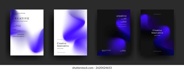 Abstract fluid gradient poster template. trendy Covers Design