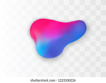Abstract fluid gradient shapes. Liquid on a transparent white background. Set of abstract modern graphic elements. organic forms. vector illustration.