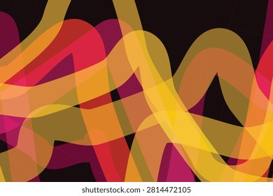 Abstract fluid gradients of warm neon hues swirling in dynamic waves swirls orange