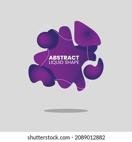 abstract fluid graphic elements . Dynamically color forms and line. Gradient abstract banners with flowing liquid shapes.