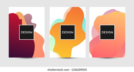 Abstract fluid graphics of poster or book cover design. Vibrant gradient color. Creative art for banner, landing page, web, cover, ad, greeting card, print.