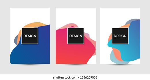 Abstract fluid graphics of poster or book cover design. Vibrant gradient color. Creative art for banner, landing page, web, cover, ad, greeting card, print.