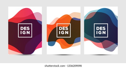 Abstract fluid graphics of poster or book cover design. Vibrant gradient color. Creative art for banner, landing page, web, cover, ad, greeting card, print.