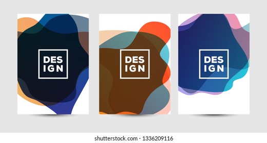 Abstract fluid graphics of poster or book cover design. Vibrant gradient color. Creative art for banner, landing page, web, cover, ad, greeting card, print.