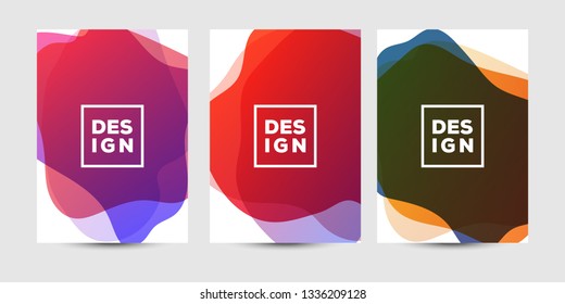 Abstract fluid graphics of poster or book cover design. Vibrant gradient color. Creative art for banner, landing page, web, cover, ad, greeting card, print.
