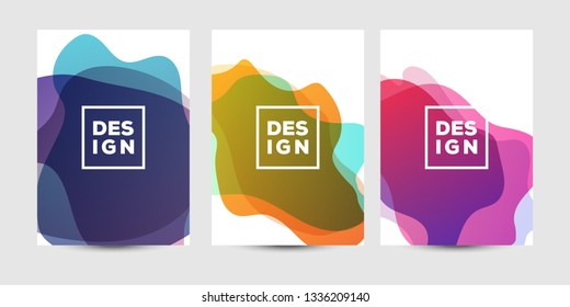 Abstract fluid graphics of poster or book cover design. Vibrant gradient color. Creative art for banner, landing page, web, cover, ad, greeting card, print.