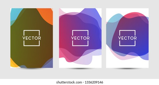 Abstract fluid graphics of poster or book cover design. Vibrant gradient color. Creative art for banner, landing page, web, cover, ad, greeting card, print.