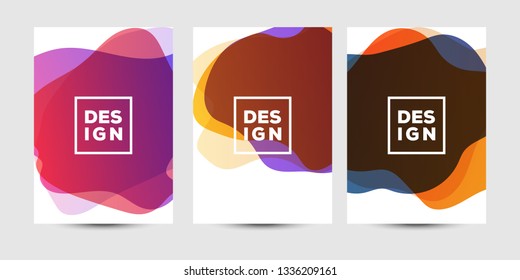 Abstract fluid graphics of poster or book cover design. Vibrant gradient color. Creative art for banner, landing page, web, cover, ad, greeting card, print.