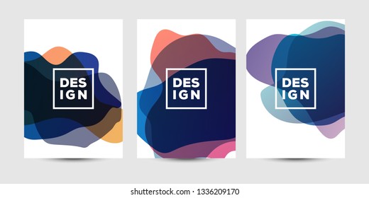 Abstract fluid graphics of poster or book cover design. Vibrant gradient color. Creative art for banner, landing page, web, cover, ad, greeting card, print.