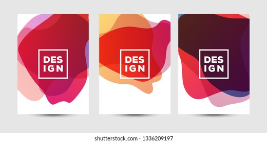 Abstract fluid graphics of poster or book cover design. Vibrant gradient color. Creative art for banner, landing page, web, cover, ad, greeting card, print.