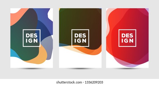 Abstract fluid graphics of poster or book cover design. Vibrant gradient color. Creative art for banner, landing page, web, cover, ad, greeting card, print.