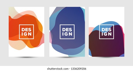 Abstract fluid graphics of poster or book cover design. Vibrant gradient color. Creative art for banner, landing page, web, cover, ad, greeting card, print.