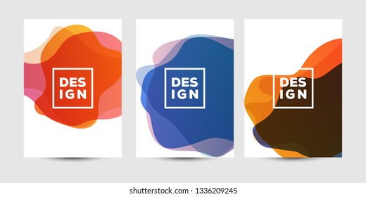 Abstract fluid graphics of poster or book cover design. Vibrant gradient color. Creative art for banner, landing page, web, cover, ad, greeting card, print.