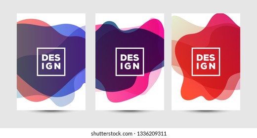 Abstract fluid graphics of poster or book cover design. Vibrant gradient color. Creative art for banner, landing page, web, cover, ad, greeting card, print.