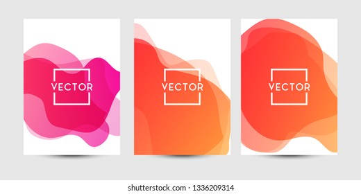 Abstract fluid graphics of poster or book cover design. Vibrant gradient color. Creative art for banner, landing page, web, cover, ad, greeting card, print.