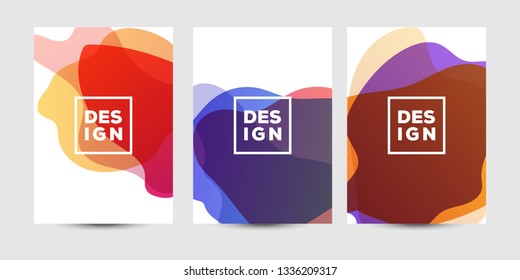 Abstract fluid graphics of poster or book cover design. Vibrant gradient color. Creative art for banner, landing page, web, cover, ad, greeting card, print.