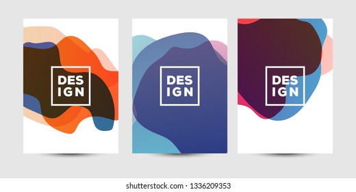 Abstract fluid graphics of poster or book cover design. Vibrant gradient color. Creative art for banner, landing page, web, cover, ad, greeting card, print.
