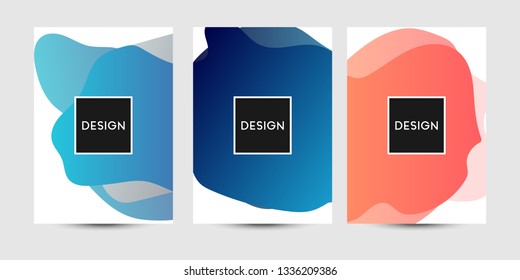 Abstract fluid graphics of poster or book cover design. Vibrant gradient color. Creative art for banner, landing page, web, cover, ad, greeting card, print.